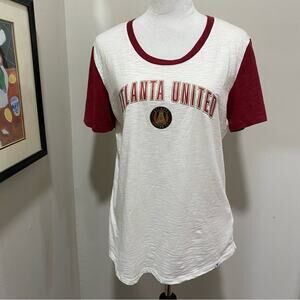 Fanatics Atlanta United Women's Short Sleeve Tee Size Large Scoop Neck